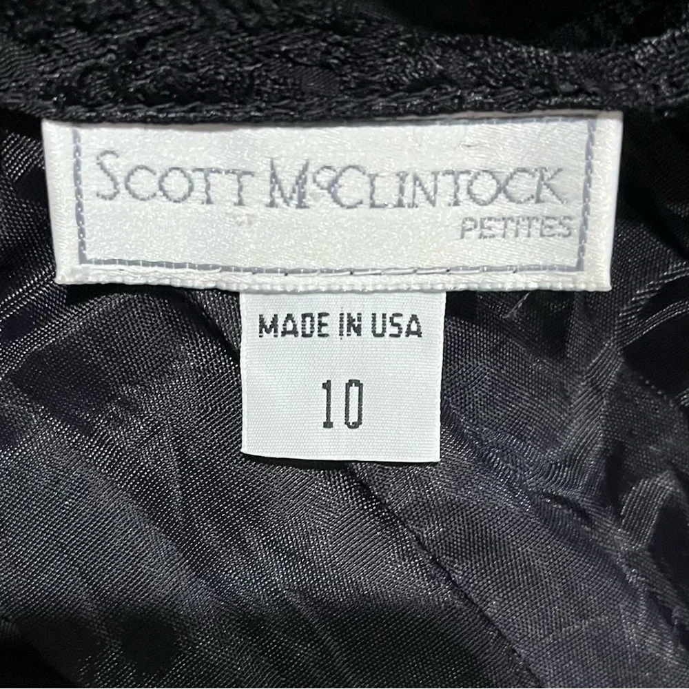 VTG Scott McClintock Y2K Black Whimsigoth Floral Grunge Mini Dress 10P Fits 4